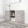 Vidaxl Sideboard Concrete Grey 120x30.5x70 Cm Engineered Wood