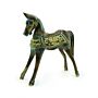 Medium Gold & Turquoise Horse 25 Cm