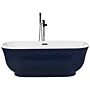 Freestanding Bath Blue Sanitary Acrylic Oval Single 170 X 77 Cm