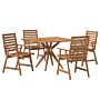 Vidaxl 5 Piece Garden Dining Set Solid Wood Acacia