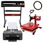 38cm Swing Press, 720mm Vinyl Cutter & Epson Printer