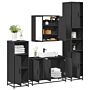 Vidaxl 4 Piece Bathroom Furniture Set Black Engineered Wood