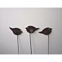 Bird On A Stake (pack Of 3) Bare Metal/ready To Rust