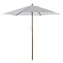 Outsunny 2.5m Patio Umbrella, Wood Garden Parasol, Sun Shade With 6 Ribs And Top Vent, White