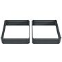 Outsunny Set Of 2 291l Raised Garden Bed, Elevated Galvanised Planter Box For Flowers, Herbs, 100x100x30cm, Dark Grey