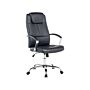 Office Chair Black Faux Leather Swivel Adjustable Tilting