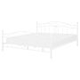 Bed Frame White Eu King Size 5ft3 Metal Vintage Beliani