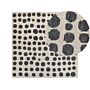 Area Rug Beige And Black Wool 200 X 200 Cm Hand Tufted Spotted Pattern