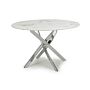 Astoria Round White/chrome Dining Table