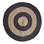 Round Seagrass Black & Tan - Circles - 1m