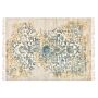 Viscose Area Rug Yellow And Green 140 X 200 Cm Oriental Distressed