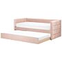 Trundle Bed Frame Pink Velvet Eu Velvet Single Size 3ft Slatted Frame Tufted