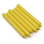 Solid Colour Dinner Candles - Rustic Lemon - Pack Of 5