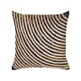 Decorative Cushion Beige And Black Cotton 45 X 45 Cm Braided Jute