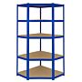 Monster Racking T-rax Corner Storage Shelf Unit, Blue, 90cm Wide