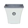 Plant Pot Planter White Stone Mixture Outdoor Resistances Square 37 X 35 Cm All-weather