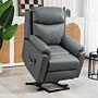 Homcom Riser And Recliner Chair, Lift Chair With Remote Control, Side Pockets, Pocket Spring, Charcoal Grey