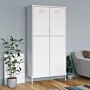 Vidaxl Wardrobe White 90x50x180 Cm Steel