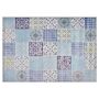 Area Rug Multicolour Fabric 140 X 200 Cm Patchwork Rectangular Coastal