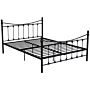 Paris Double Metal Bed, Black