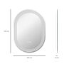 Kleankin 700 X 500mm Bathroom Mirror With Led Lights Makeup Mirror With Anti-fog Touch, Switch, Vertical Or Horizontal