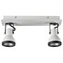 2 Light Ceiling Lamps Black And White Metal Swing Arm Cone Shade Spotlight Design Rectangular Rail