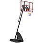 Sportnow 2.4-2.9m Adjustable Basketball Hoop And Stand With Weighted Base, Portable On Wheels, Red