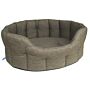 P&l Superior Pet Beds - Premium Oval Basket Weave Softee Bed Tweed Size Jumbo Internal L97cm X W74cm X H25cm