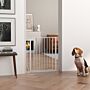 Pawhut Extra Wide Dog Safety Gate, With Door Pressure, For Doorways, Hallways, Staircases - White