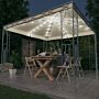 Vidaxl Gazebo With Led String Lights 300x300 Cm Cream