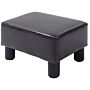 Homcom Pu Leather Footstool Ottoman Cube With 4 Plastic Legs