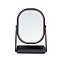 Lighted Makeup Mirror Silver Metal 20 X 22 Cm Dressing Table Led Mirror Decorative