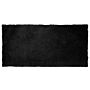 Shaggy Area Rug Black Cotton Polyester Blend 80 X 150 Cm Fluffy Dense Pile