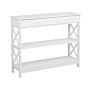 Sideboard White 80 X 100 X 30 Cm 1 Drawer 2 Shelves Country Beliani