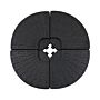 Outsunny 4 Pcs Portable Round Parasol Base Umbrella Cross Stand Weights Holder Sand Or Water Filled Outdoor Garden Patio