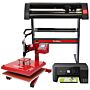 Pixmax 38cm Swing Heat Press, Vinyl Cutter, Printer