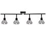 Ceiling Lamp Black Metal 4 Light Cage Shades Adjustable Arms