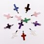 Gemstone Crosses Pendant 25x18mm