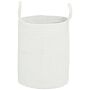 Homcom 36l Cotton Rope Laundry Basket, With Handles - Cream White