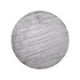 Rug Light Grey Viscose Round 140 Cm Hand Tufted Low Pile