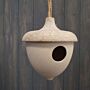 Earthy Oatmeal Chaff/natural Bamboo Hanging Acorn Birdhouse H18.7cm