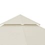 Outsunny 3 X 3 (m) Gazebo Canopy Replacement Covers, 2-tier Gazebo Roof Replacement (top Only), Cream White