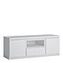 Fribo 2 Door 1 Drawer 136 Cm Wide Tv Cabinet In White