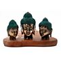 Set Of 3 - Buddha Heads (asst Sizes)