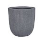 Plant Pot Grey Polyresin Tall Flower Planter 38 X Ø 37 Cm Modern Minimalistic