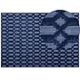 Rug Blue Viscose 160 X 230 Cm Geometric Pattern Hand Woven Flatweave