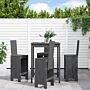 Vidaxl 5 Piece Garden Bar Set Grey Solid Wood Pine