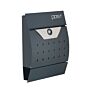 Phoenix Estilo Front Loading Letter Box Mb0122ka In Graphite Grey With Key Lock