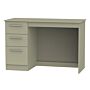 Contrast 3 Drawer Desk In Mushroom Matt