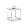 Scala Marble Top Lamp Table - White Marble